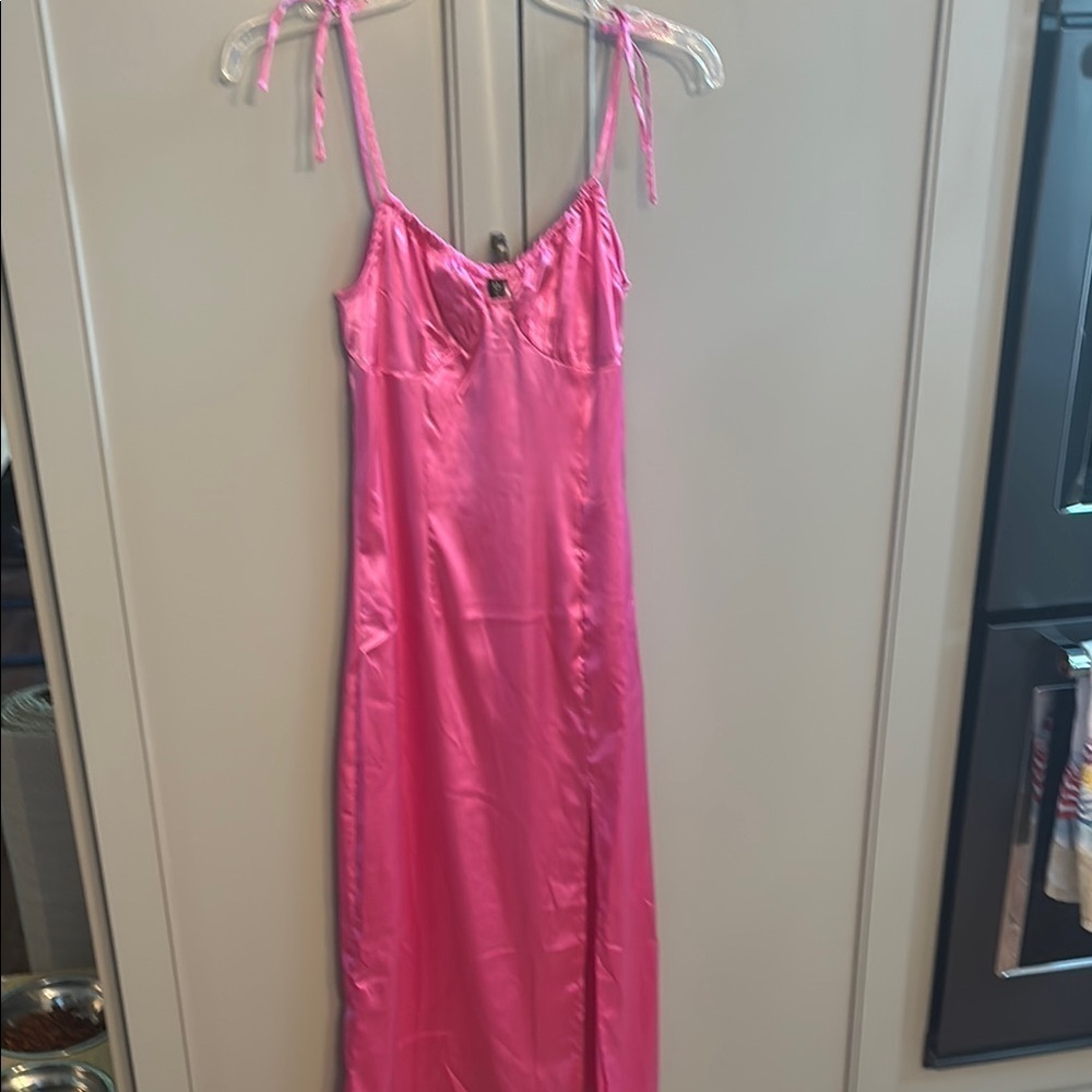 NWT Divided Pink Satin dress sz xxs